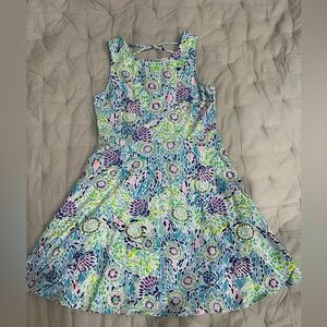 NWT Lilly Pulitzer Girls Carice Dress Blue Ibiza Open Water Sz 12